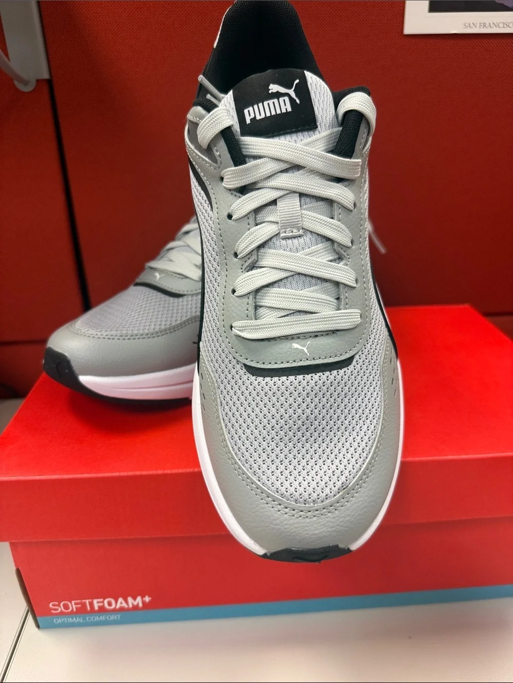 Puma Men’s Gray, White & Black SoftFoam+ Casual Sneakers